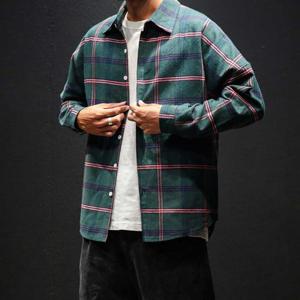 남자셔츠 공항 패션 여행옷 코디 체크 남방 남녀 공용 커플룩