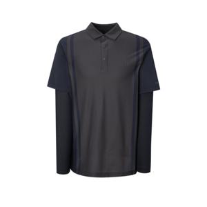 [헤지스골프][BEST]남성 페이크 레이어드 선염 티셔츠(HUTS5C613W3)