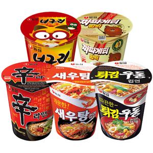 농심 컵라면 소컵 4개씩 신라면+너구리+튀김우동+새우탕컵 외