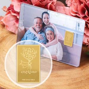 [골드모아] 순금 카네이션 골드바 카드 3.75g 24K 추석 부모님 은사님선물