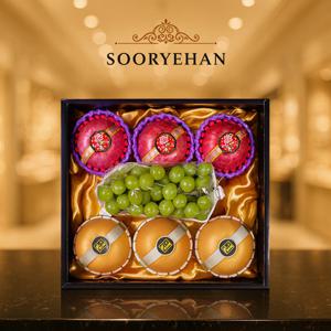 수려한 과일선물세트 한아름1호 3kg내외(사과3+배3+샤인머스켓1)