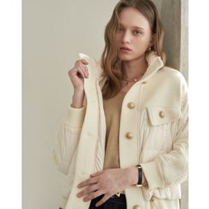 [르니앤맥코이(여성)]하이넥 스트링 니트패딩 (ML02KJ715HJY)