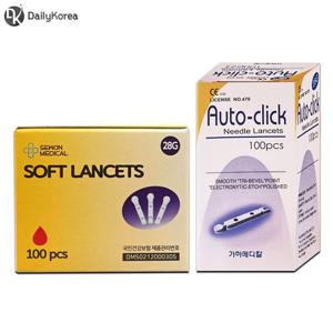 사혈침 D 오토클릭 채혈침 200개 아큐첵전용