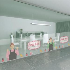 아트박스/낭만창고 dgcn336-네일 아티스트-무점착 반투명 창문