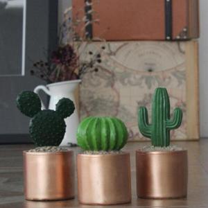 아트박스/와인앤쿡 골드 장식 화분 선인장 3종 세트
