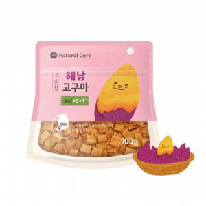 네츄럴코어 고소한 해남고구마 연어 100g 강아지간식