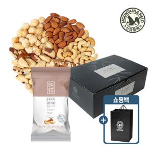 [산과들에]오직견과만담은 하루견과 순수누리 50봉 고급선물세트 (+쇼핑백)