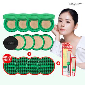 이지듀 한가인 기미쿠션 멜라 비 토닝 앰플 쿠션 한가인 패키지 본품4+리필4+체크케이스*4 + 기미앰플 부스터샷세트 1