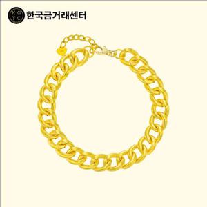 한국금거래센터 24K 순금 볼륨 커브 팔찌
