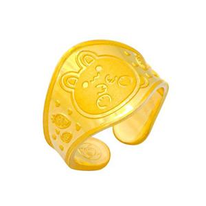 [한국금다이아몬드] 아기 순금 돌반지 토끼 24K 1.5g 백일 조카 선물