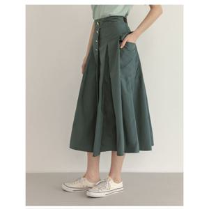 [르니앤맥코이(여성)]버튼포인트 핀턱밴딩스커트 (ML09SK001HJY)