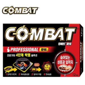 컴배트 베이트 프로 파워 바퀴벌레 잡이용 12개입