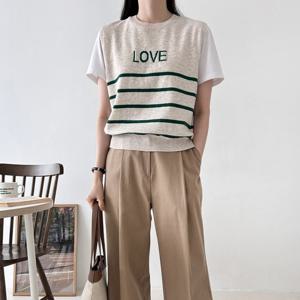 샵앤) 여성 라운드 단가라 니트 조끼 21DS-WVS-3761-그레이