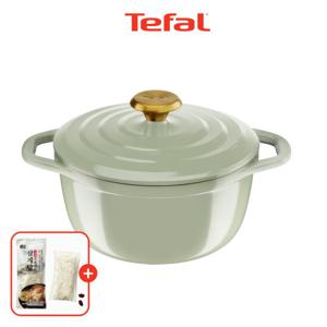 테팔 인덕션 세라믹 에어 주물냄비 페어그린 20cm(+삼계탕 약재 증정)