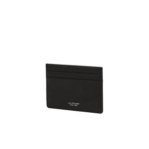 [선물포장+쇼핑백] 블랙 가죽 로고 2단 카드지갑 JUHO4F147BK