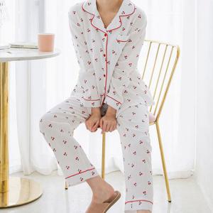 체리무늬 파자마 잠옷 여성잠옷 여자잠옷