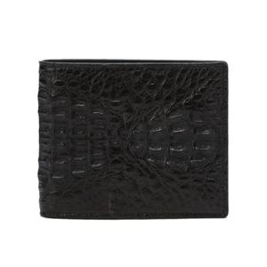 [닥스핸드백] 카이망 블랙 단색 악어가죽 반지갑 DBWA5E713
