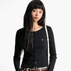 타미진스 여성 슬림 립 스냅 버튼 탑 T32F0TTO01TWT2