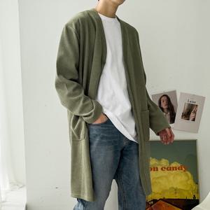 [리빌모아]남자 데일리 베이직 골지 롱 가디건 5C5-CA-Q118-차콜