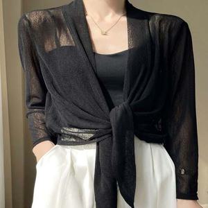 샵앤) 여성 시스루 스트랩 여름 가디건 WON-WCD-WFHO2TE