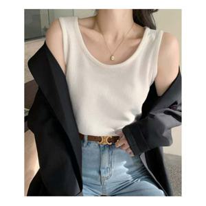 와플 루즈핏 민소매 나시티 UC-0130 스퀘어넥나시 이너나시티 여성나시티 나시탑 민소매 루즈핏나시 민소매나시 나시티 니트나시 민소매티