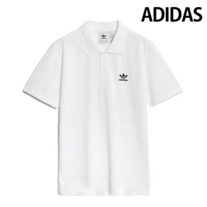 아디다스 남성 피케셔츠 카라티 트레포일 에센셜 폴로 화이트 JW6084