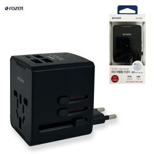 로제트 해외 여행용 어댑터(블랙 RX-9330) 멀티플러그 여행용멀티어댑터 여행용멀티탭 해외여행준비물 여행용품 해외여행준비물리스트