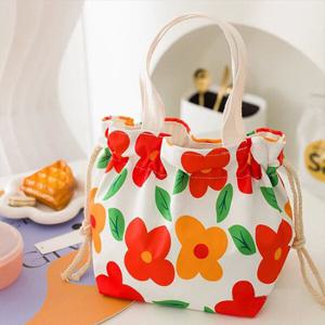 [센트럴몰]심플 플라워 패턴 러블리 복조리 가방