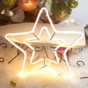 크리스마스 네온플렉스 별 조명 전구 웜 40cm 장식 소품 데코 용품 꾸미기 무드등 성탄절 파티 이벤트