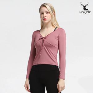 녹족 요가복 필라테스복 하이디 크롭 긴팔티