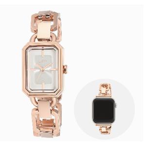 [로이드][애플워치 38.40.41mm] 에메랄드 로즈골드 메탈시계 LL2G21801XGG