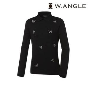 와이드앵글 WWU22K42Z1 여성 CF 로코코 WA 자수 스웨터 (Black)