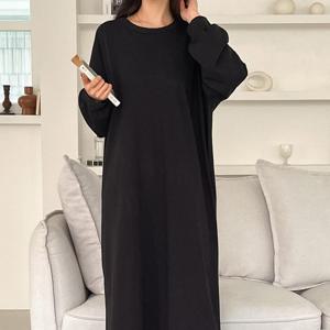 샵앤) 국산 오버핏 라운드 여성 롱원피스 ARA-WDR-3085-블랙