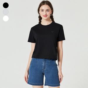 [게스(진)]여성 쁘띠하트로고 반팔티 OO2K2475