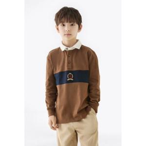 [타미힐피거칠드런] 크레스트 그래픽 폴로셔츠 T42F7KKT500BT1