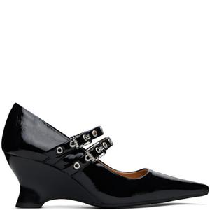 가니 블랙 아일렛 웨지 힐 S2512 241144F122000