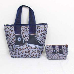 슈즈 프린팅 토트백 파우치 세트 여성 보조 가방 토트백 숄더백 에코백 캔버스백 여성가방 여자가방 보조가방 파우치세트 파우치 파우치가방