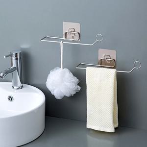 매직접착 스텐 행주걸이 휴지걸이 / 수납용품 무타공 다용도걸이