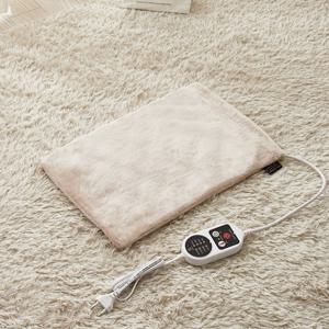 더안 전기온열 찜질기 극세사 커버형 안마매트 베이지 소형