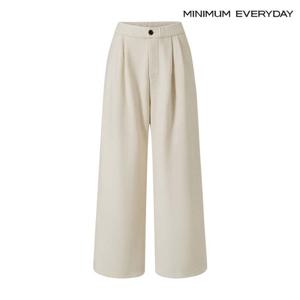[미니멈][미니멈 에브리데이]슬랙스 와이드 핀턱 융털 롱 팬츠 (EB4TA004D)