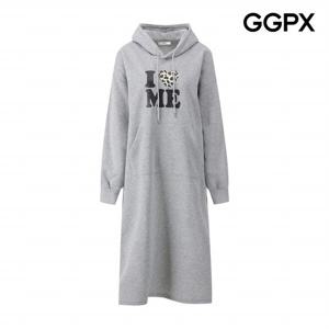 [GGPX] 아이 러브 후드 기모 롱 원피스 (GPBOP014F)