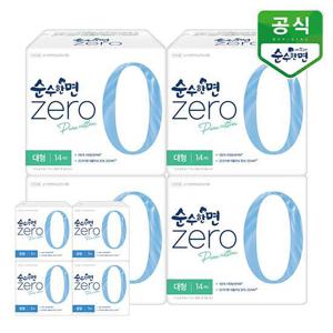 순수한면 생리대 제로 대형 14P x 4팩+중형4p