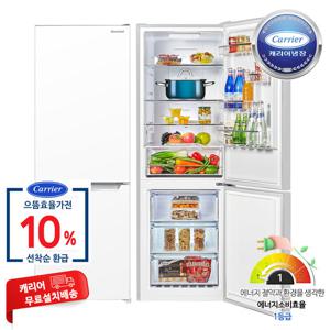 캐리어 1등급 312리터 2도어 일반 소형 콤비 냉장고 상냉장 하냉동 KRNC312WPM1 공식인증점 전국무료설치