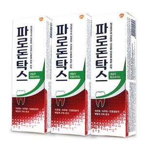 [땡큐온]파로돈탁스 데일리 후로라이드 치약 100g x3개 치은염