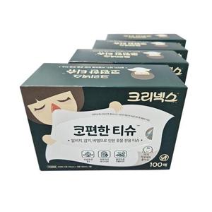 [크리넥스] 유한킴벌리 크리넥스 코편한티슈 100매 x 4개