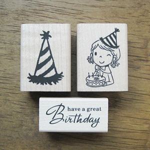 아트박스/스탬프 하우스 [축하]생일축하 스탬프세트(생일모자)