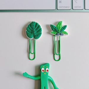 아트박스/올패턴 트로피칼 나뭇잎 북 클립(2개 1세트)