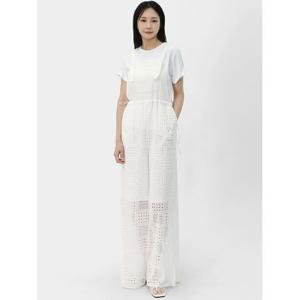 [엘케이트] 여자 점프수트 와이드팬츠 여름 크로쉐 포켓 멜빵바지 LPPA005