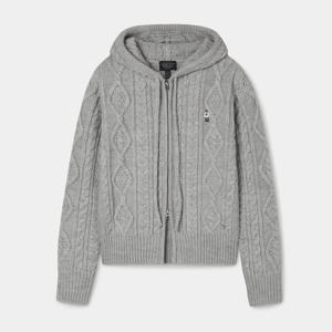[후아유]여성 Aran Cable Hoddie Zip-up Cardigan WHCKF4V21F