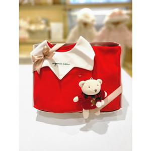 [오가닉맘] 유아 홀리레드 내의턱받이 인형세트 (MKWP9B02A)